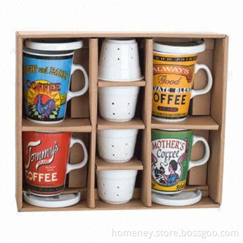 Ceramic mug, nice design, color-glazed, made of new bone china